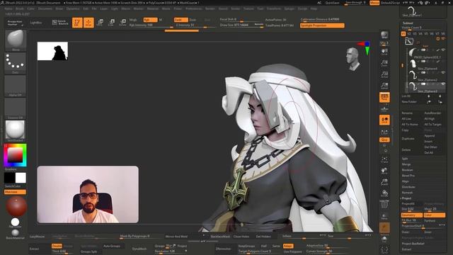 How To Create Hair in ZBrush _ The Nun Series