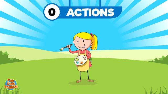 Learn 10 Action Words _ Action Words Vocabulary for Kids _ Fun Kids English