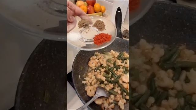 Макароны с креветками 🥘 Очень вкусно😋