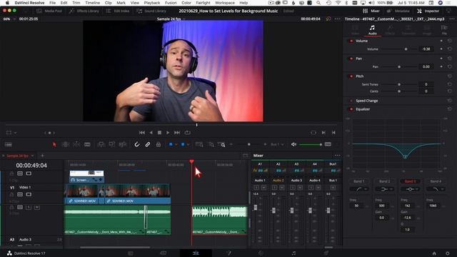 Audio HACK -  EQ Background Music in DaVinci Resolve 17