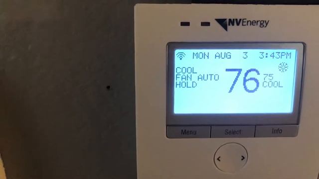 NV Energy Smart Thermostat Error