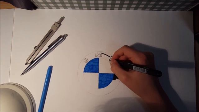 BMW logo drawing [Part 2] with colors