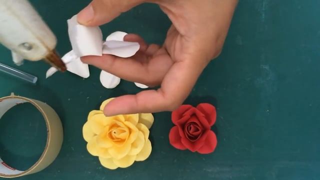 DIY Mini Rose made with Deaney Weaney Blooms' Filler petals (Option 2)