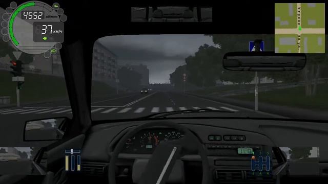 Гоняю в дождь на четырке | City Car Driving