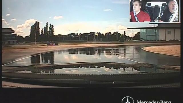 Drifting an AMG E63S at Mercedes Benz world