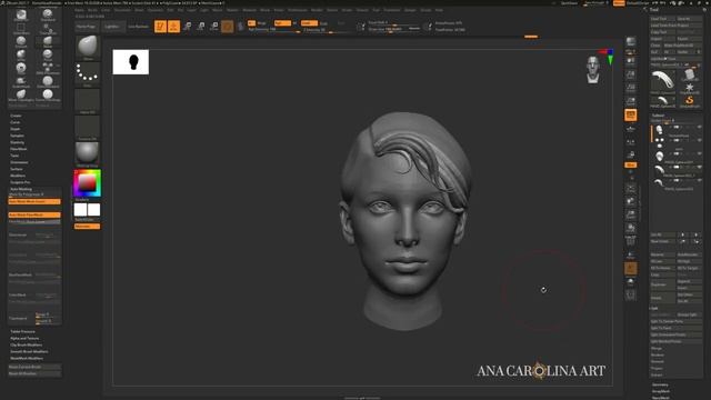 Fast Way to Sculpt Hair in Zbrush - No Plugins, Only Default Brushes