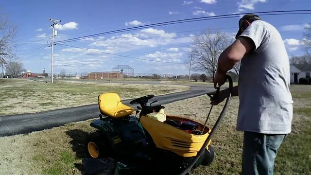 cleaning up this yardman 22hp with a 46 in deck with black streak remover thank you @baldeagle242