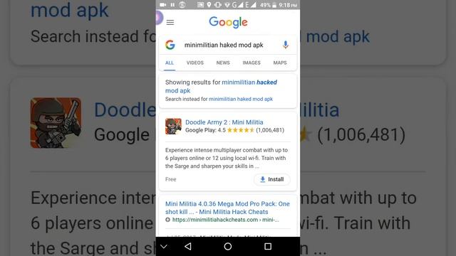 How to download mini militia hack mod(pro pack)