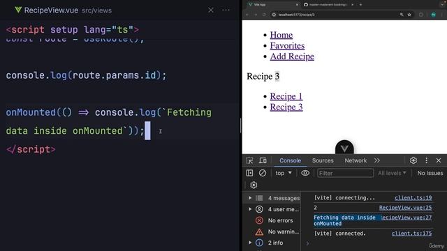 103 Data Fetching Inside the onMounted Hook Caveat and Solution!