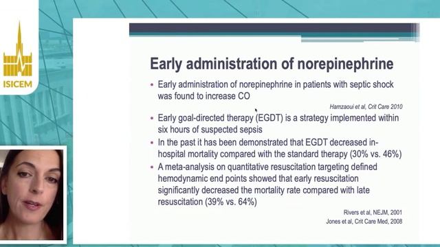 Shock  Any place for vasoactive drugs in early sepsis  Chryssa Pourzitaki (ISICEM 2020)