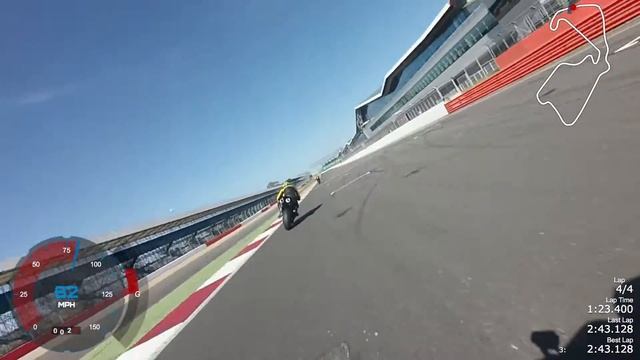 Silverstone GP 2:41 | Inters - GPS Cam | Suzuki GSXR 600 | April 2016