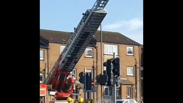 NIFRS W12 Aerial Appliance at rescue at Height.