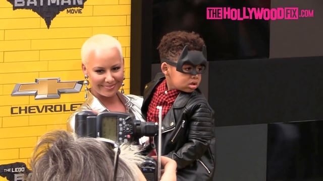 Amber Rose & Her Son Sebastain Walk The Red Carpet At The Lego Batman Movie Premiere 2.4.17