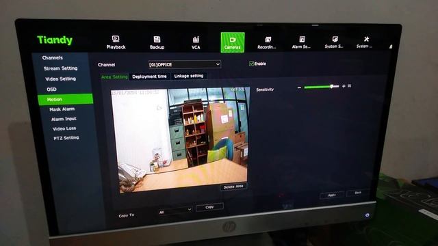 Cara Seting / Konfigurasi Rekaman By Motion Di NVR Tiandy  [Setup Recording By Motion OnTiandy NVR]