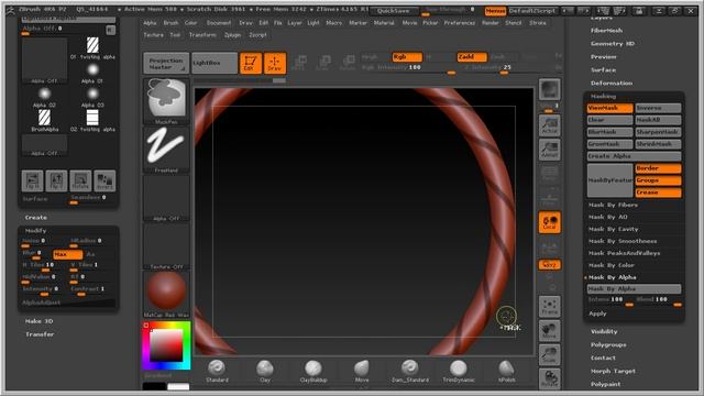 Make Twisting Wire Ring With Zbrush