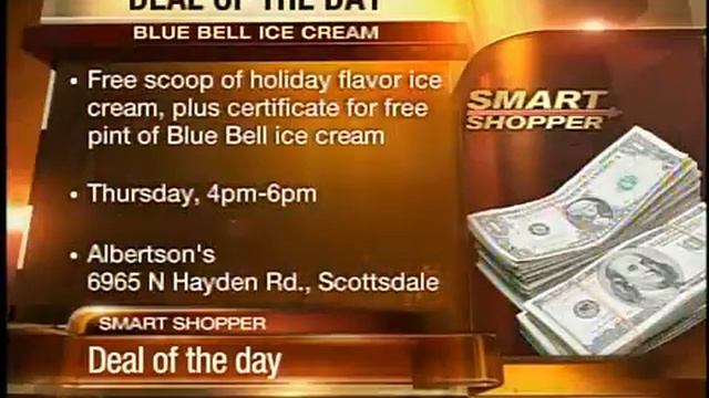 Free Blue Bell ice cream for Smart Shoppers