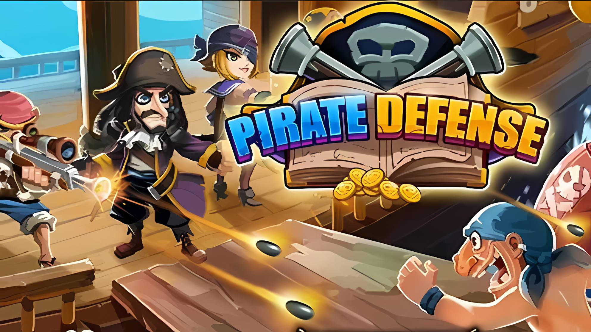 Pirate Defender Captain Shooting Offline для Android🔘🔵🔴 🅰🅽🅳🆁🅾🅸🅳🅿🅻🆄🆂👹