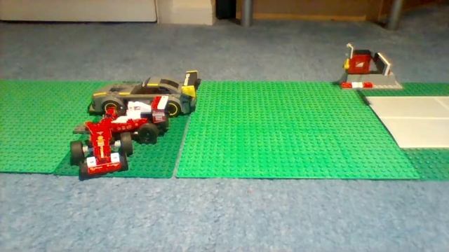 Lego stop-motion Luis Hamilton vs Sebastian Vettel (Mercedes AMG GT3 vs Scuderia Ferrari  SF16-H)