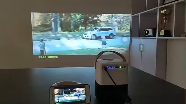 watch a movie with CRE C2 projector