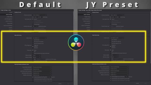 24 - DaVinci Resolve 17 PROJECT SETTINGS PRESETS!   Work Faster and Smarter