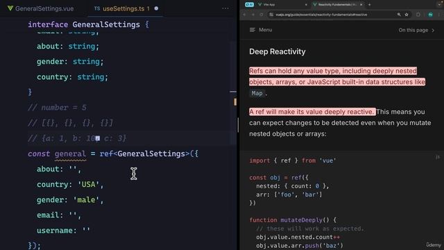 086 How is the reactive Function Different from ref in Vue 3