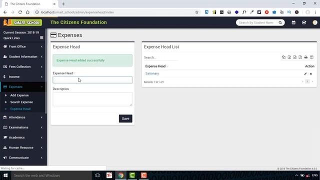 Income and Expence Management in Smart School Management System