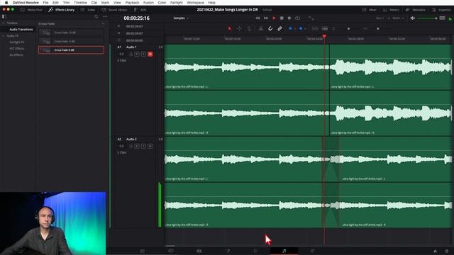 How to make MUSIC Songs LONGER in DaVinci Resolve 17