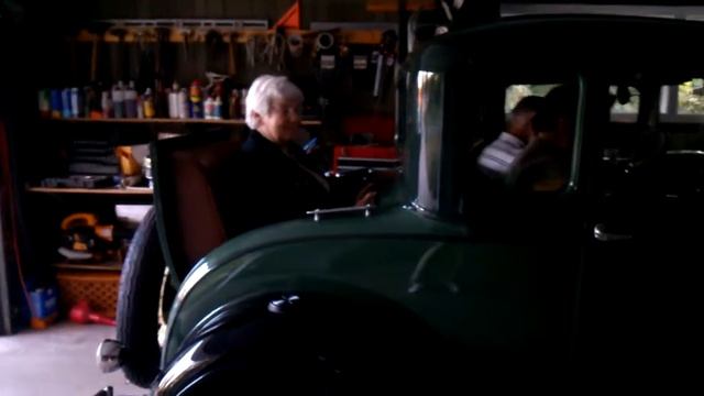 Bernie rides the rumble seat!