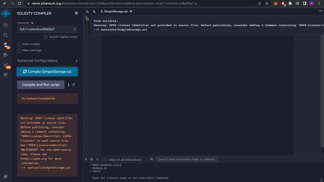 Solidity, Smart Contracts and Dapp Course | Remix and First Smart Contract