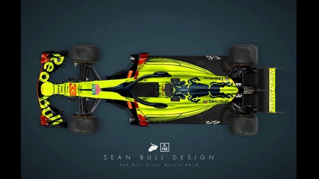 Red Bull Aston Martin RB14 in Neon Green   #AstonMartin #RedBull #RB14 #f1 #motorsport Large