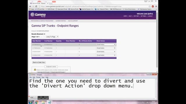 How to Activate and Deactivate a Divert On SIP trunks (Gamma)