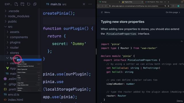 112 Pinia and TypeScript Typing Custom Properties