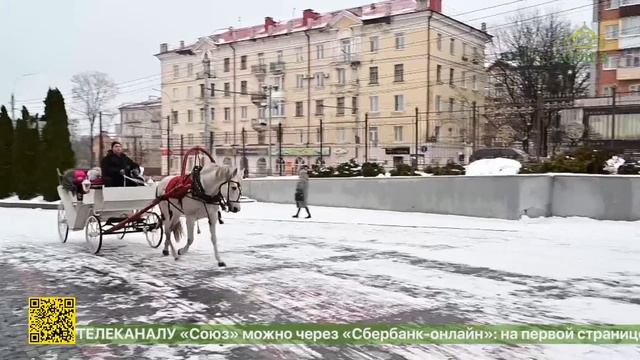 На соборной площади Брянска для детей уже не первый год устраивают катание на лошадях