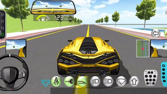 ✔️New Yellow 🟡 Lamborghini Driving From Villa To City 🏙️ Station- 3D Driving Class #ifgaming 💛