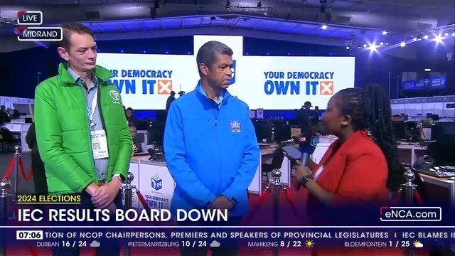 2024 Elections | IEC results board down