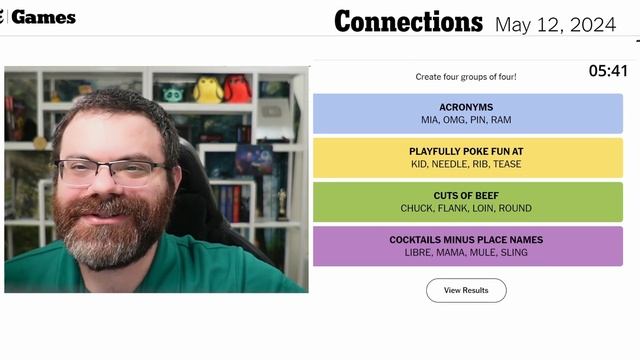 NYT Connections, Mini Crossword, and Strands | May 12, 2024