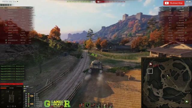 Мир танков. WOT. Бой на P.44 Pantera. Взял 8 фрагов и 6.5К урона