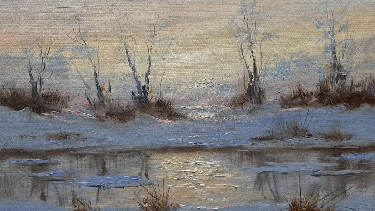 Зимний пейзаж  Winter landscape   Vugar Mamedov