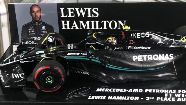 Minichamps 1/43 Lewis Hamilton Mercedes W14 Mercedes-AMG F1 M14 #44 2nd Australian GP 2023