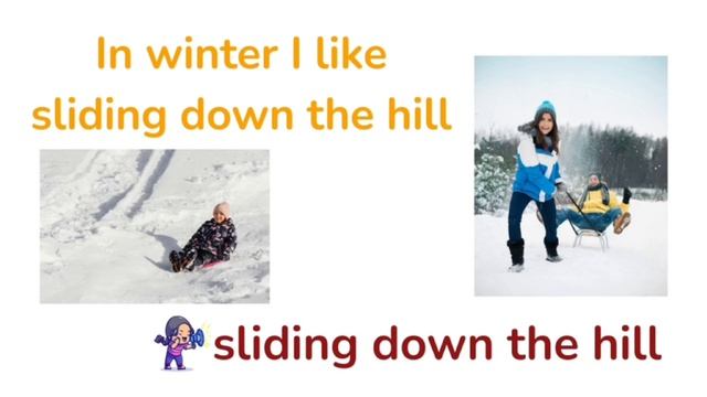 Winter activities for kids. I like+V-ing