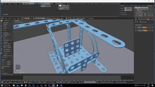 Modeling a toy helicopter in Blender