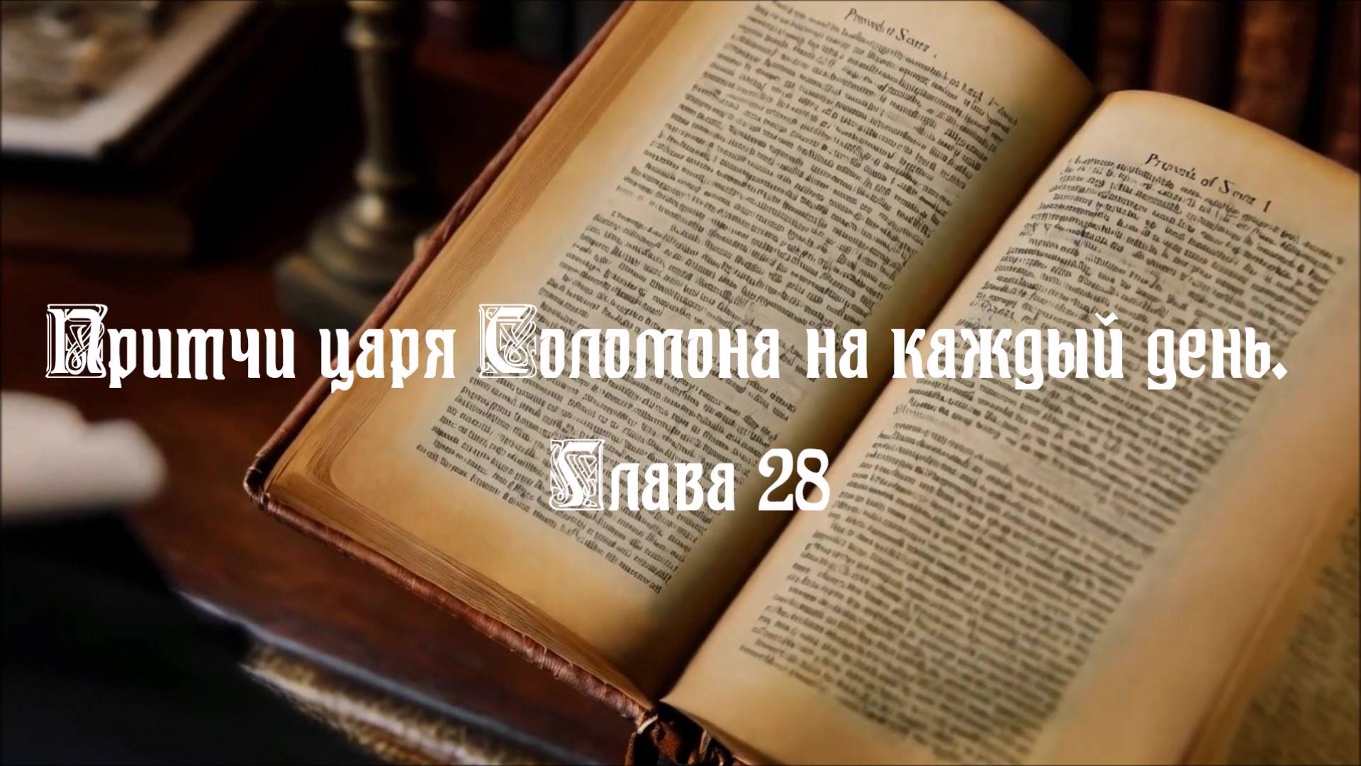 Библия. Притчи царя Соломона на каждый день. Глава 28