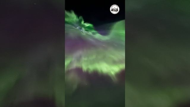 Северное сияние над озером Пяозеро