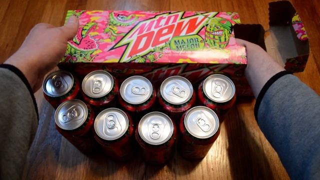 Unboxing Mountain Dew Major Melon 12 Can Box