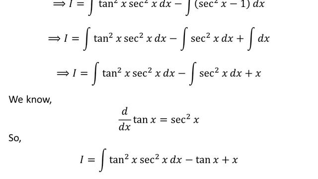 Integral of tan^4 x