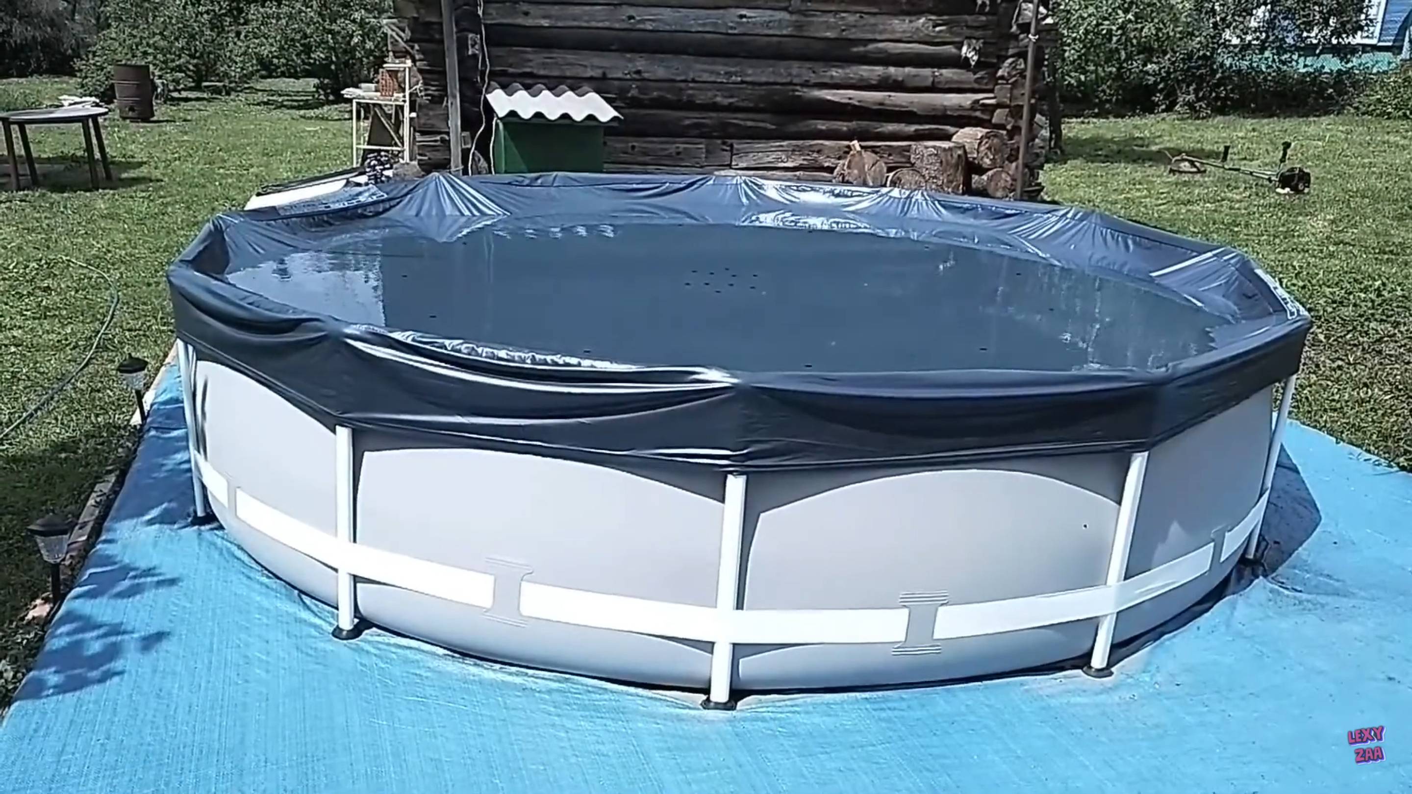 Тент-чехол Intex 28031/58411 и подстилка-подложка под бассейн Intex 28048/58932.
