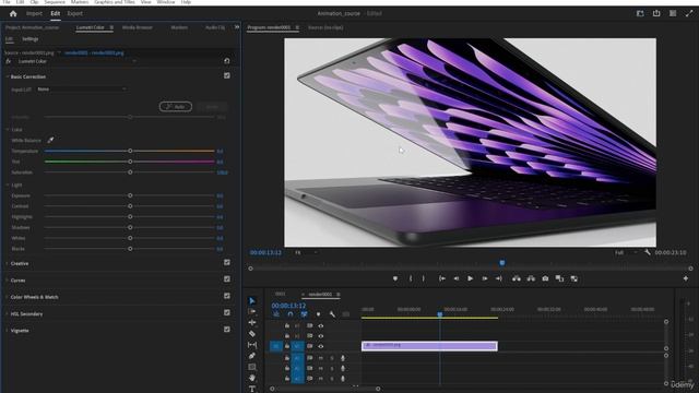 3. Editing the Render in Premiere Pro