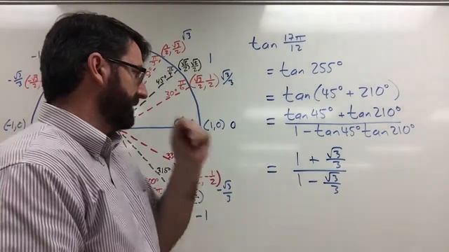 Find the exact value of tan 17pi/12