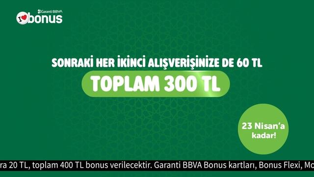 Bonus'tan ramazan bereketi toplam 400 TL bonus!