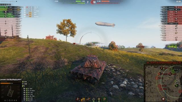 Мир танков. WOT. Бой на E 100. Взял 2 фрага и 14.2К урона